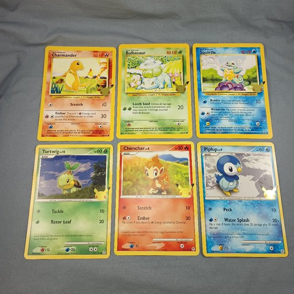 18 Oversize Pokemon TCG cards 25th Celebration Cyndaquil Squirtle Bulbasaur - Picture 2 of 6